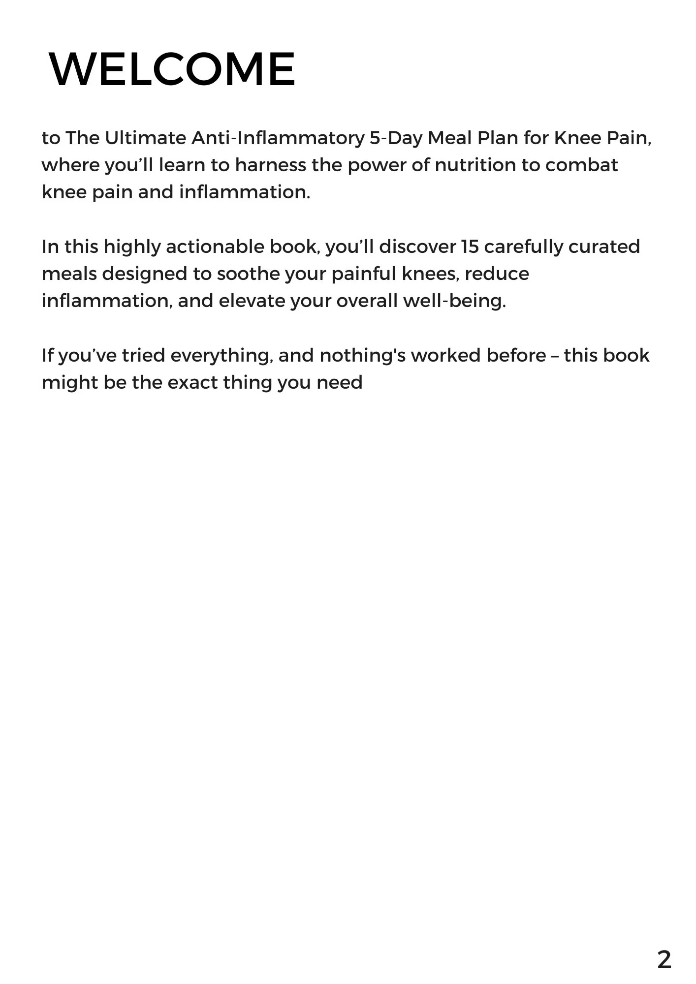 Anti Inflammatory 5 Day Meal Plan For Knee Pain - Image 2