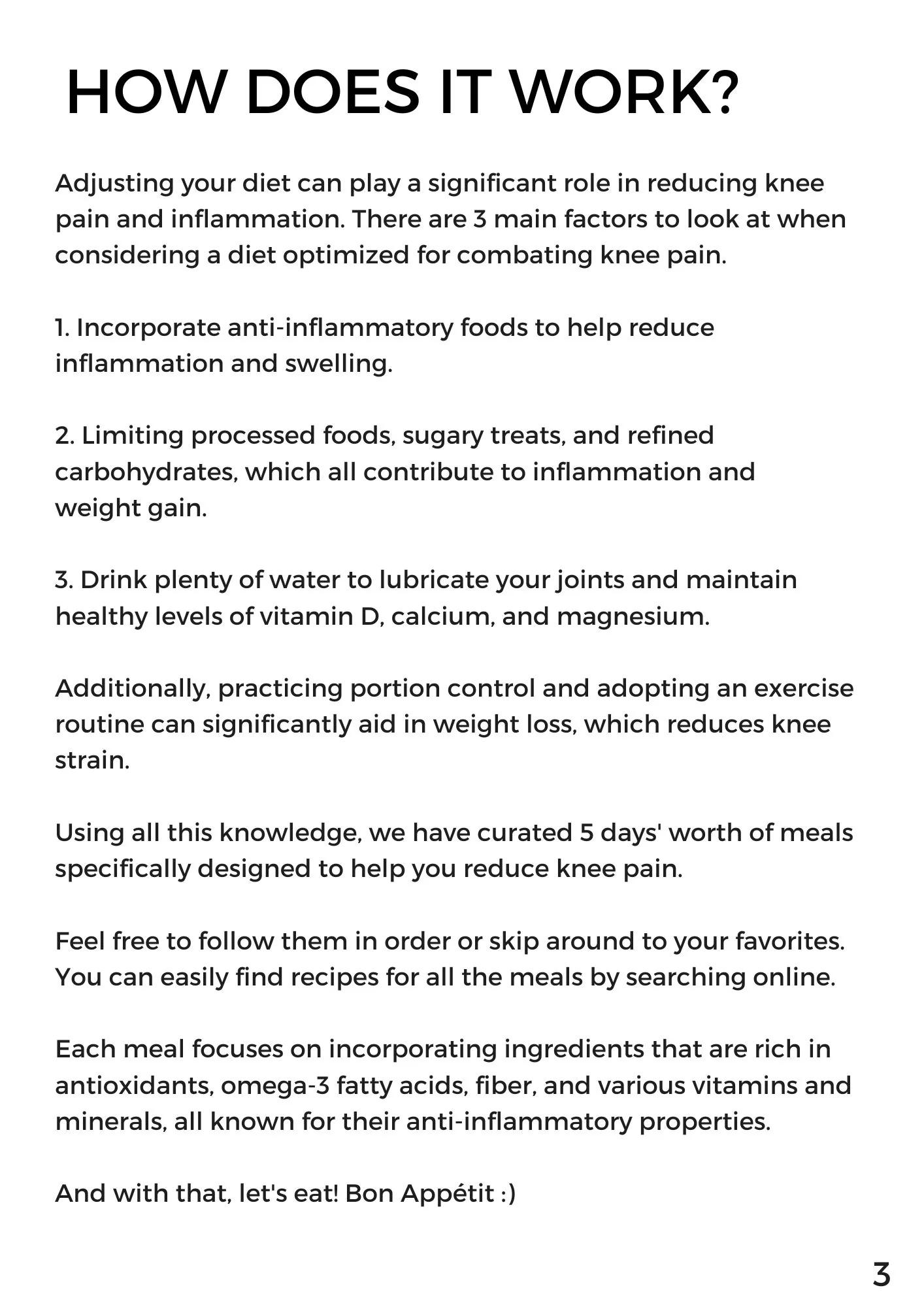 Anti Inflammatory 5 Day Meal Plan For Knee Pain - Image 3